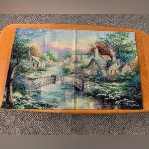 Stonehedge Bridge Tapestry Wall Hanging Nicky Boehme Horizontal 36”x24” Cottage